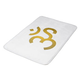 Alfombrilla De Baño Om Devanagari - Blanco