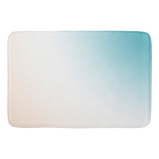 Alfombrilla De Baño Ombre blanco Aqua Peach (Anverso)