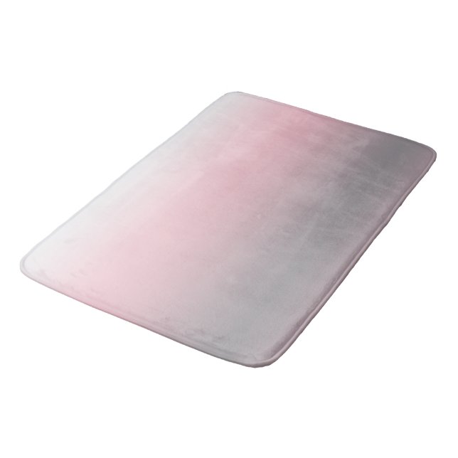 Alfombrilla De Baño Ombre blanco rosado gris (Angular)