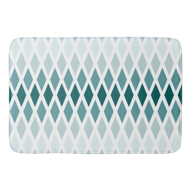 Alfombrilla De Baño Ombre de diamante verde azulado (Anverso)
