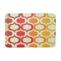 Ombre Retro Ogee en Naranja, Mandarina y Rojo
