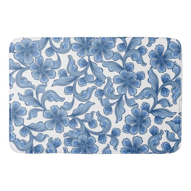 Alfombrilla De Baño Omphalodes Blue Floral (Anverso)
