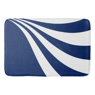 Alfombrilla De Baño Onda azul y blanca