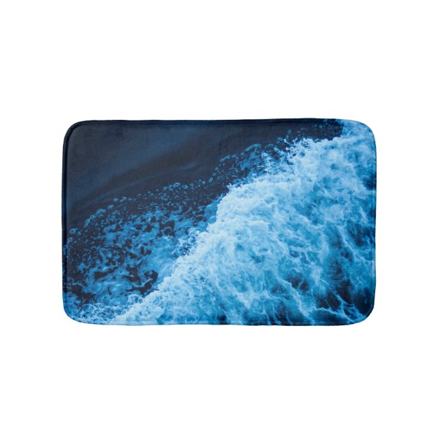 Alfombrilla De Baño Ondas azules de bonito (Anverso)