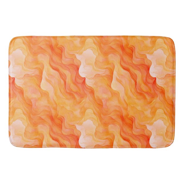 Alfombrilla De Baño Ondas de naranja Dream (Anverso)