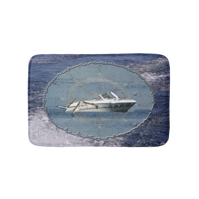 Alfombrilla De Baño Ondas náuticas (Anverso)