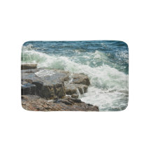 Ondas oceánicas de la costa de Acadia Maine Azul