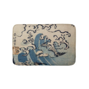 Alfombrilla De Baño Ondas y pájaros, c.1825