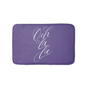 Alfombrilla De Baño Ooh La La Lettering Color púrpura ultra violeta