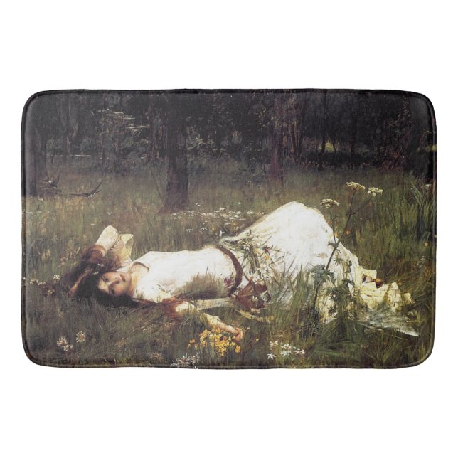 Alfombrilla De Baño Ophelia, de John William Waterhouse, 1889 (Anverso)