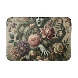 Alfombrilla De Baño Opulencia Operativa - Barroco floral gótico
