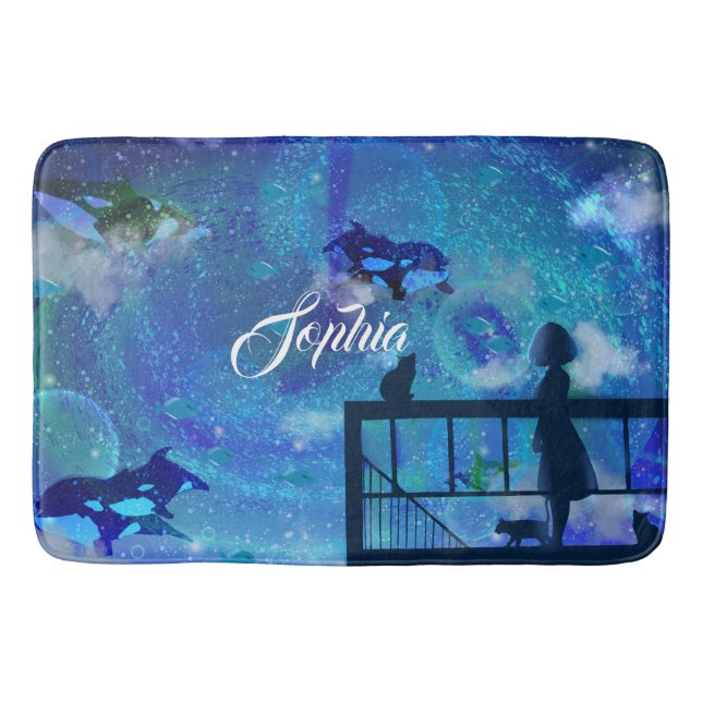 Alfombrilla De Baño Orca Whales (Anverso)