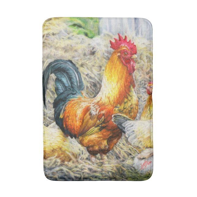 Alfombrilla De Baño Orgulloso Rooster (Frente vertical)
