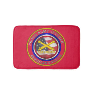 Alfombrilla De Baño Orgulloso Veterano del Ejército Soldado de Artille