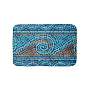 Alfombrilla De Baño Ornamento de mosaico griego