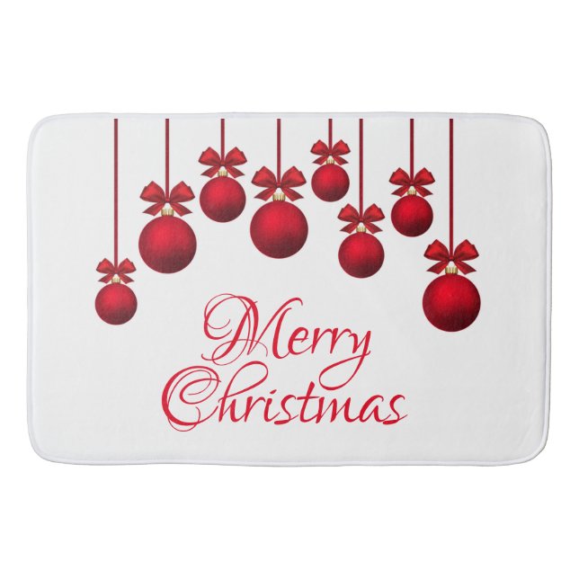 Alfombrilla De Baño Ornamentos de Navidad (Anverso)