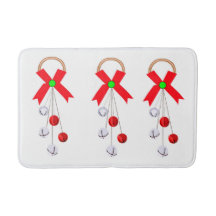 Ornamentos de Navidad rojos y plateados