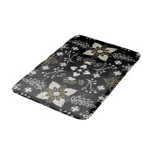 Ornate black and white floral pattern