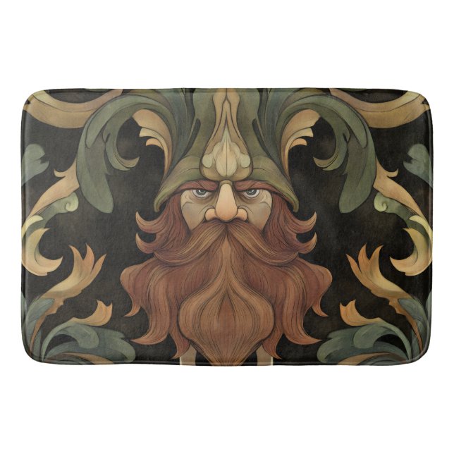 Alfombrilla De Baño Ornate Fantasy Gnome (Anverso)