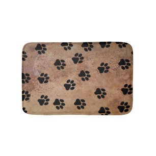 Alfombrilla De Baño Oro animal lindo del negro del modelo de la