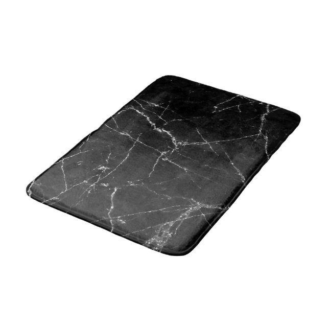 Alfombrilla De Baño Oro blanco en el mármol negro (Angular)