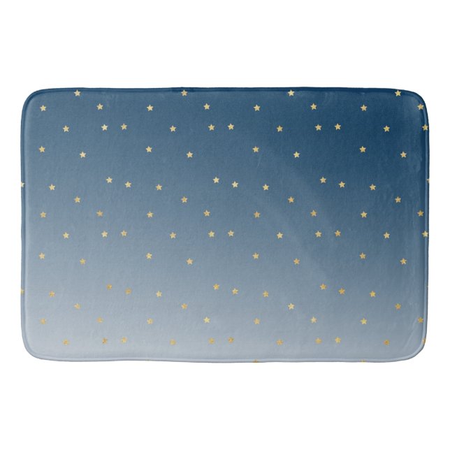 Alfombrilla De Baño Oro Stars Sky Shine Bright Ombre (Anverso)