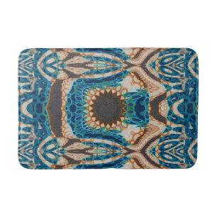 Alfombrilla De Baño Oro turquesa Sol Southwestern Art
