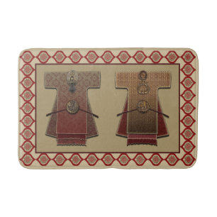 Alfombrilla De Baño Oro y rojo 2 de los kimonos