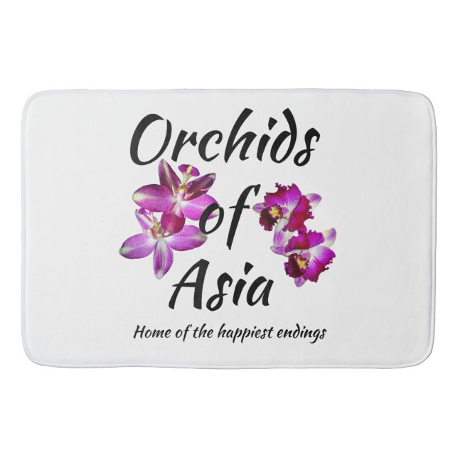 Alfombrilla De Baño Orquídeas de Asia (Anverso)