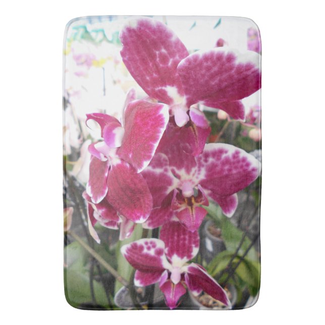 Alfombrilla De Baño Orquídeas púrpuras (Frente vertical)