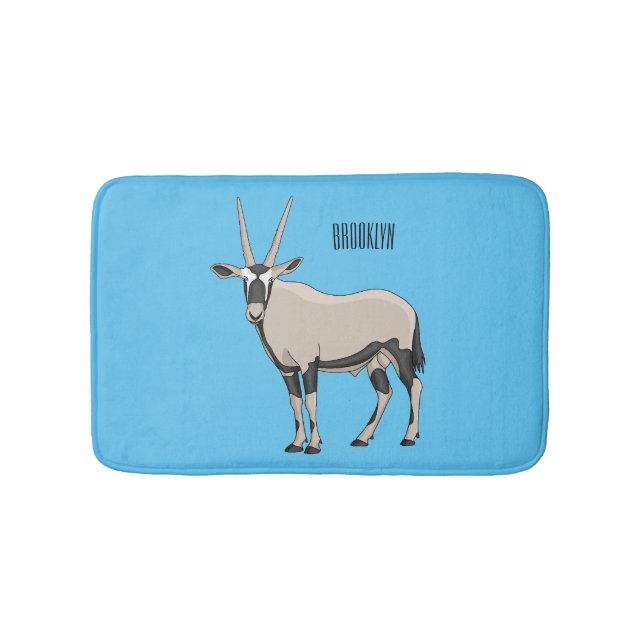 Alfombrilla De Baño Oryx cartoon illustration (Anverso)