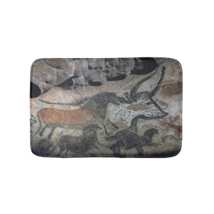 Alfombrilla De Baño Oscile la pintura de un toro y de los caballos,