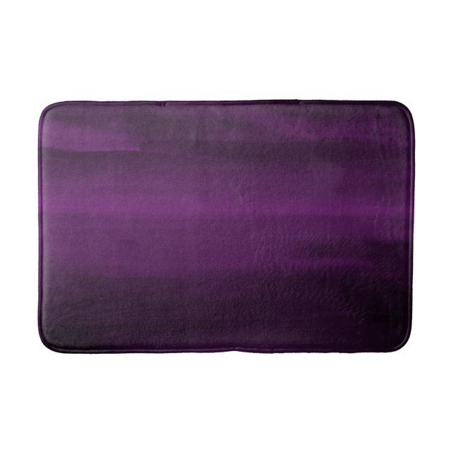 Alfombrilla De Baño Oscuro Moody Purple Plum Moda acuarela moderna (Anverso)