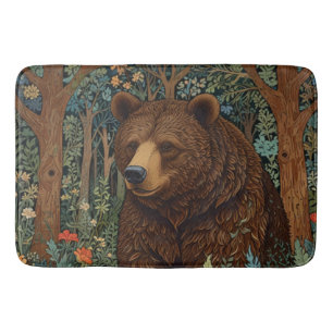 Alfombrilla De Baño Oso castaño retro ruso