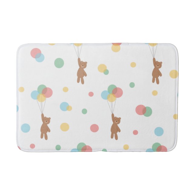 Alfombrilla De Baño Oso de peluche con globos (Anverso)