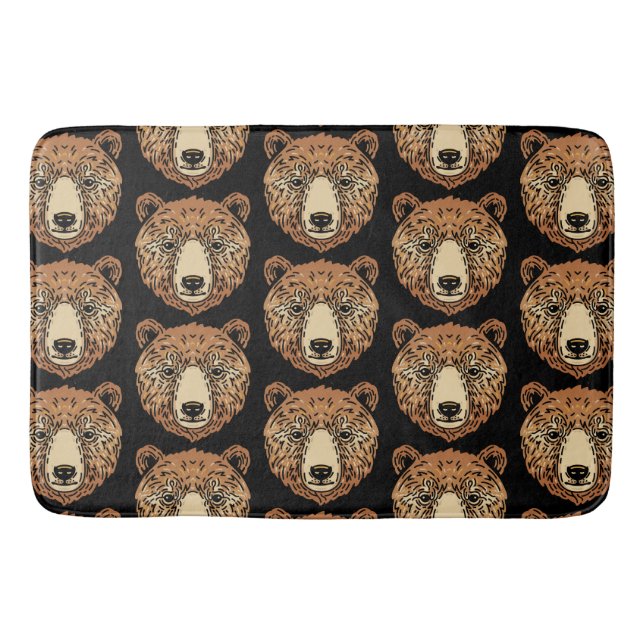 Alfombrilla De Baño Oso marrón para el otoño (Anverso)