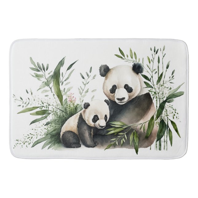 Alfombrilla De Baño Oso Panda Con Cubo (Anverso)