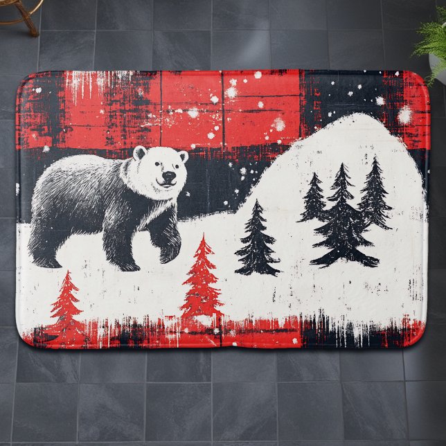 Alfombrilla De Baño Oso Polar de Búfalo Rojo (Subido por el creador)