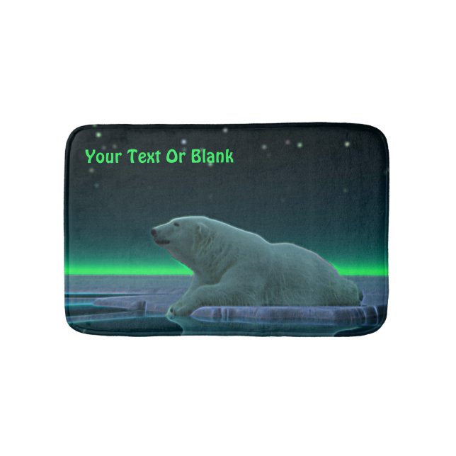 Alfombrilla De Baño Oso polar del borde del hielo (Anverso)