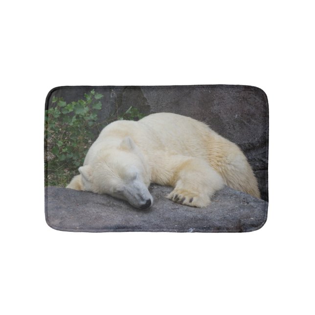 Alfombrilla De Baño Oso Polar Durmiente (Anverso)