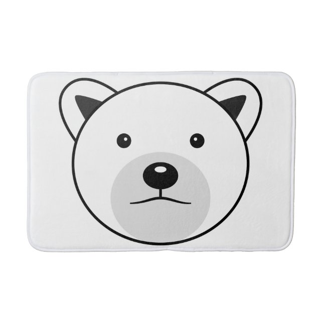 Alfombrilla De Baño Oso polar Personalizado lindo (Anverso)