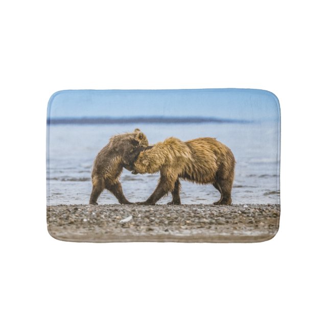 Alfombrilla De Baño Osos marrones costeros (Anverso)