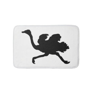 Alfombrilla De Baño Ostrich Silhouette
