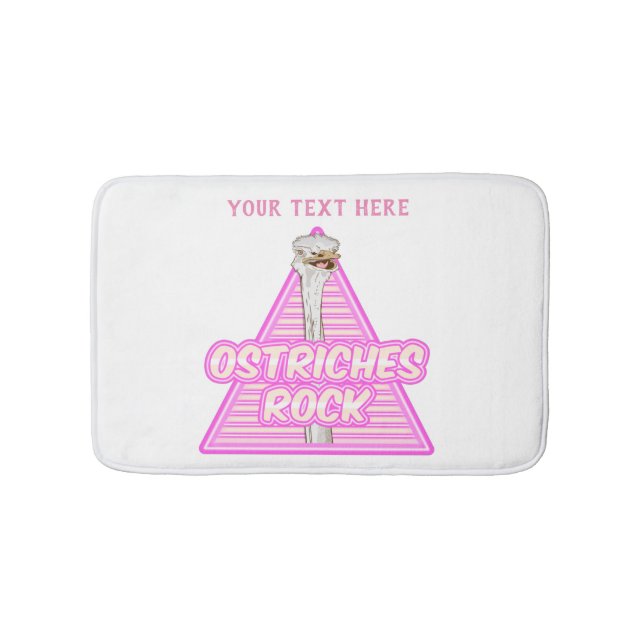 Alfombrilla De Baño Ostróstrico rosado (Anverso)