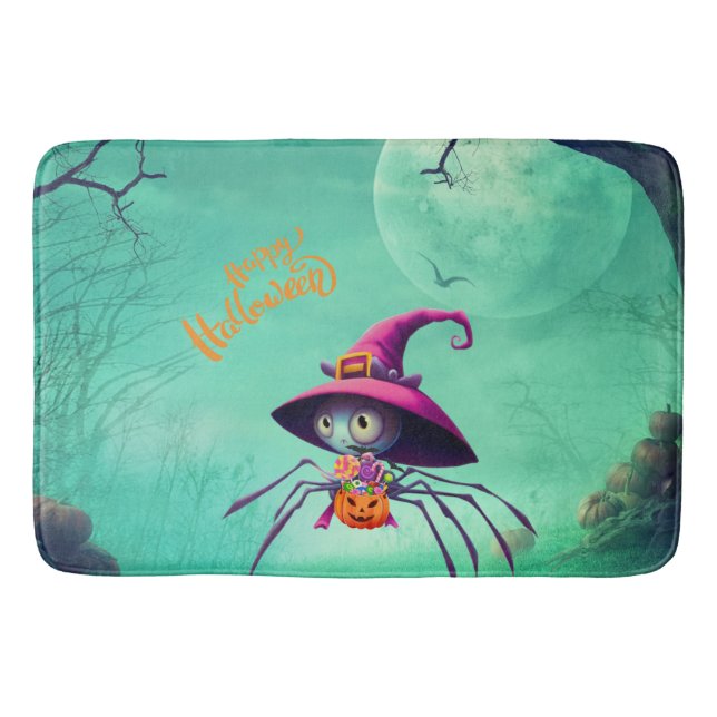 Alfombrilla De Baño Otoño/otoño/araña/bruja/halloween (Anverso)