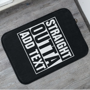 Alfombrilla De Baño OUTTA RECTO - añada su texto aquí/créelo para