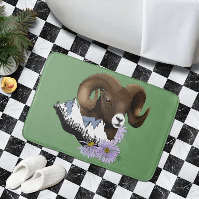 Alfombrilla De Baño Oveja de cuernos grandes (Subido por el creador)