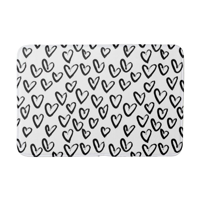 Alfombrilla De Baño Paint Stroke Heart Pattern (Anverso)