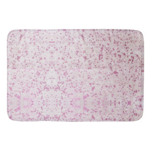 Alfombrilla De Baño País Piel de vaca rosa y blanco occidental