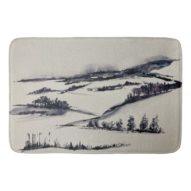Alfombrilla De Baño Paisaje de nieve (Anverso)